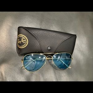 Ray Ban sunglasses original blue and gold nice 🤓